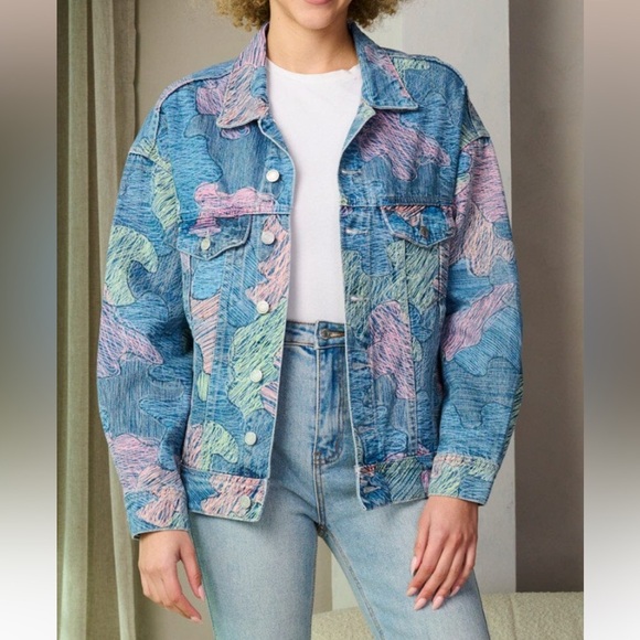 Multicolor Denim Jacket - Picture 4 of 6
